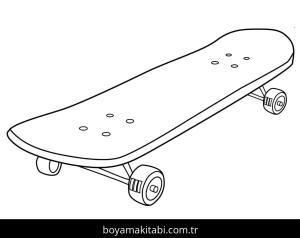 Kaykay boyama sayfası – boyama çalışması, yaratıcılığı geliştirir