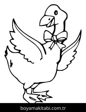 Kaz boyama sayfası – PDF indir, sevimli karakter