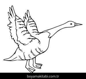 Kaz boyama sayfası – okul öncesi, evde etkinlik