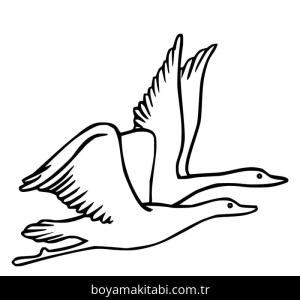 Kaz boyama sayfası – yaratıcılık, eğlenceli etkinlik