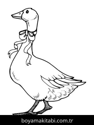 Kaz boyama sayfası – ücretsiz yazdır, boyama etkinliği