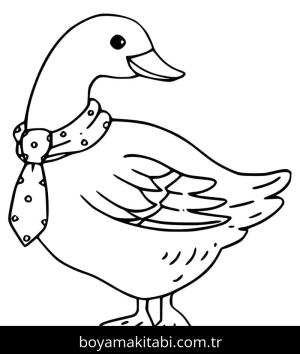 Kaz boyama sayfası – eğitici aktivite, yaratıcılık