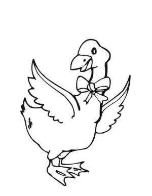 Kaz boyama sayfası,  coloring page, Güzel Kaz, 