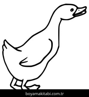 Kaz boyama sayfası – sanatsal çalışma, çocuklar için