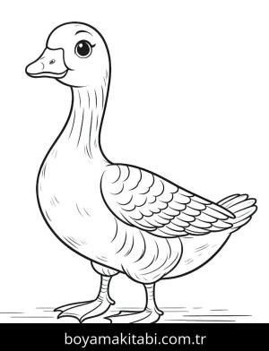 Kaz boyama sayfası – kolay boyama, eğitici aktivite