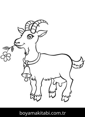 Keçi boyama sayfası – yaratıcılığı geliştirir, keyifli zaman