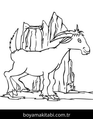 Keçi boyama sayfası – evde etkinlik, ücretsiz yazdır