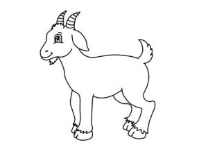 Keçi boyama sayfası, Goat coloring page, Iyi Keçi, 