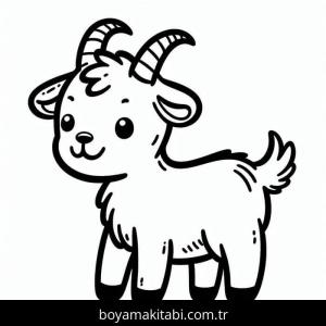 Keçi boyama sayfası – yaratıcılığı geliştirir, keyifli zaman