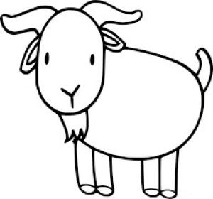 Keçi boyama sayfası, Goat coloring page, Kolay Keçi, 