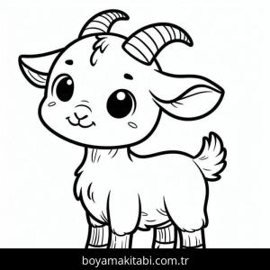 Keçi boyama sayfası – ücretsiz yazdır, boyama etkinliği