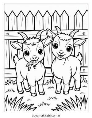 Keçi boyama sayfası – ücretsiz yazdır, boyama etkinliği