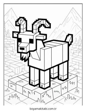 Keçi boyama sayfası – yaratıcılık, eğlenceli etkinlik