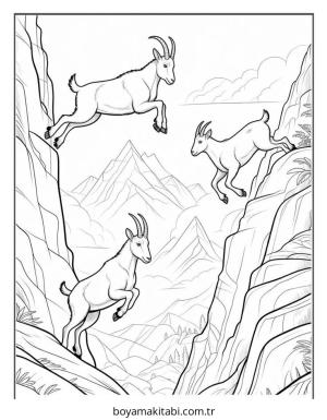 Keçi boyama sayfası – evde etkinlik, ücretsiz yazdır