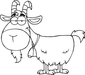 Keçi boyama sayfası, Goat coloring page, Komik Keçi, 