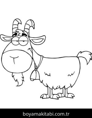 Keçi boyama sayfası – yaratıcılık, eğlenceli etkinlik