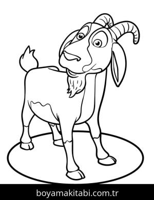 Keçi boyama sayfası – boyama çalışması, yaratıcılığı geliştirir