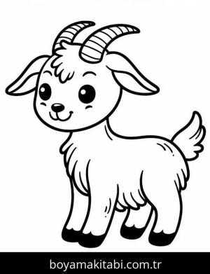 Keçi boyama sayfası – ücretsiz yazdır, boyama etkinliği