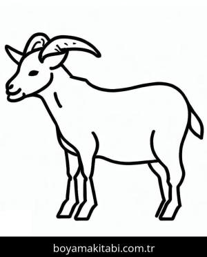 Keçi boyama sayfası – okul öncesi, evde etkinlik