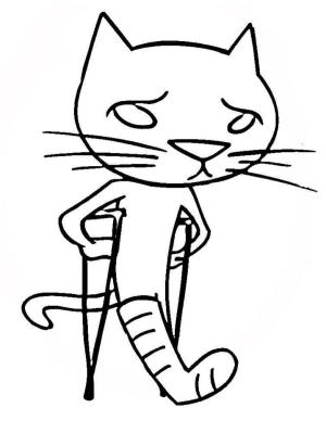 Kedi Yavrusu boyama sayfası,  coloring page, Poor Kitten, 