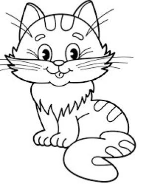 Kedi Yavrusu boyama sayfası,  coloring page, Harika Kedicik, 