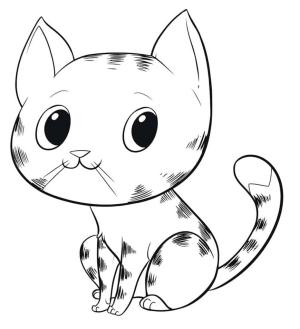 Kedi Yavrusu boyama sayfası,  coloring page, Kedi Yavrusu çizmek Çocuklar için, 