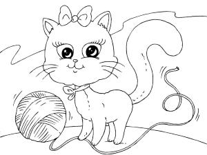 Kedi Yavrusu boyama sayfası,  coloring page, Kedi Yavrusu Çocuklar için, 