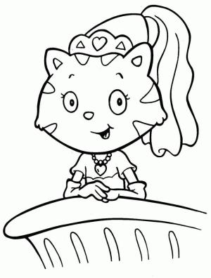 Kedi Yavrusu boyama sayfası,  coloring page, Bir çizgi film kedi yavrusu, 