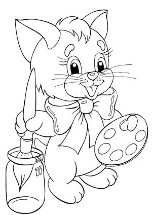 Kedi Yavrusu boyama sayfası,  coloring page, Kedi Yavrusu resim çiz, 