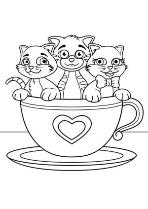 Kedi Yavrusu boyama sayfası,  coloring page, Sevimli yavru kediler, 