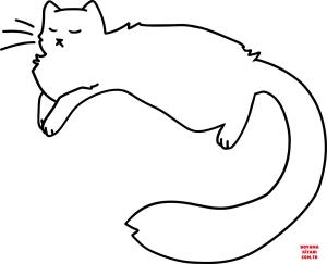 Kedi boyama sayfası, Cat coloring page, , Cats Cartoon Cat