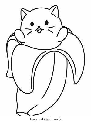 Kedi boyama sayfası – el becerilerini geliştirir, boyama çalışması