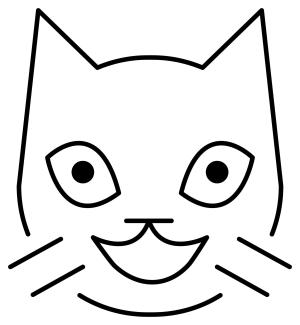 Kedi boyama sayfası, Cat coloring page, , Cats Grinning Cat Emoji