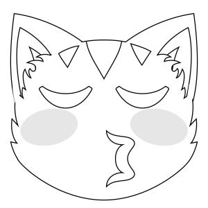 Kedi boyama sayfası, Cat coloring page, , Cats Kissing Cat