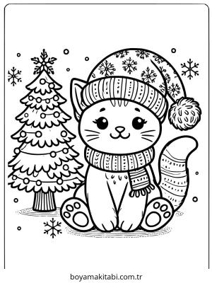 Kedi boyama sayfası – keyifli zaman, renkli çizimler