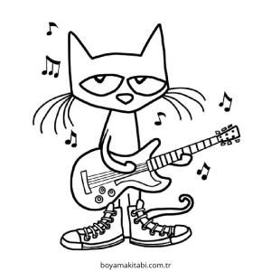 Kedi boyama sayfası – sevimli karakter, sanatsal çalışma