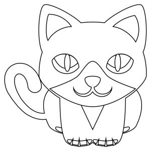 Kedi boyama sayfası, Cat coloring page, , Cats Cat