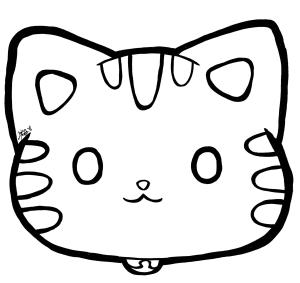 Kedi boyama sayfası, Cat coloring page, , Cats Cat