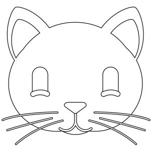 Kedi boyama sayfası, Cat coloring page, , Cats Cat Emoji