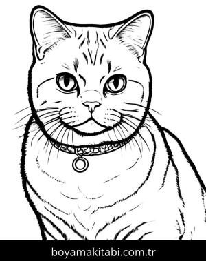 Kedi boyama sayfası, Cat coloring page, , 31)
