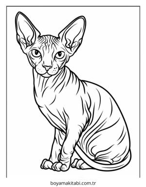 Kedi boyama sayfası – keyifli zaman, renkli çizimler