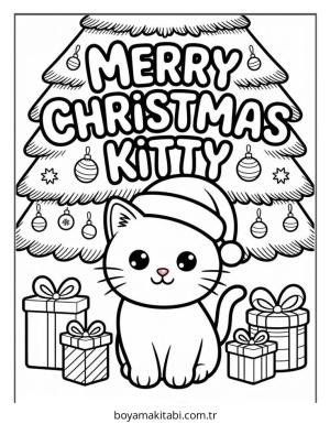 Kedi boyama sayfası – yaratıcılığı geliştirir, keyifli zaman
