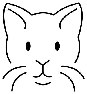 Kedi boyama sayfası, Cat coloring page, , Cats Cat Face Emoji