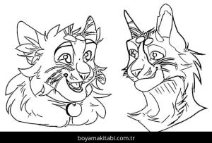 Kedi boyama sayfası – keyifli zaman, renkli çizimler