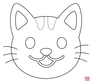 Kedi boyama sayfası, Cat coloring page, , Cats Grinning Cat Emoji