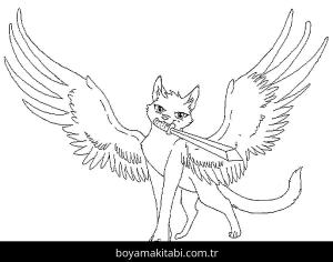 Kedi boyama sayfası – kolay boyama, eğitici aktivite