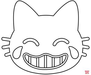 Kedi boyama sayfası, Cat coloring page, , Cats Cat With Tears Of Joy Emoji