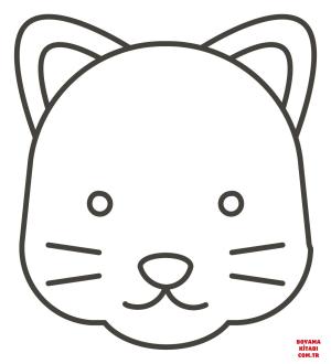 Kedi boyama sayfası, Cat coloring page, , Cats Cat Face