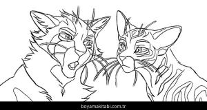 Kedi boyama sayfası – çocuklar için, çizgi film temalı