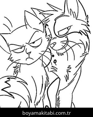 Kedi boyama sayfası – boyama çalışması, yaratıcılığı geliştirir